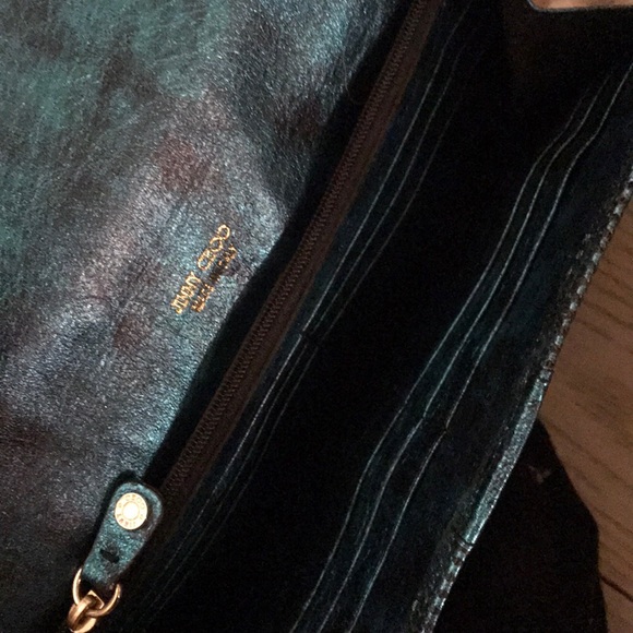 Jimmy Choo Blue Metallic Clutch - Picture 6 of 6